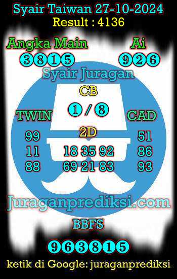 prediksi taiwan 27 oktober 2024, syair taiwan hari ini minggu 27-10-2024, angka keluar togel taiwan, toto jitu taiwan 27 oktober 2024 akurat