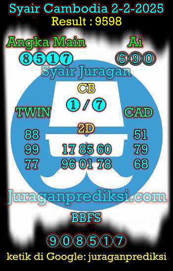 prediksi cambodia 2 febuari 2025, syair cambodia hari ini minggu 2-2-2025, prediksi syair kamboja 2 febuari 2025 4d jitu dan akurat