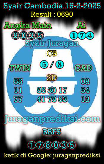 prediksi cambodia 16 febuari 2025, syair cambodia hari ini minggu 16-2-2025, prediksi syair kamboja 16 febuari 2025 4d jitu dan akurat