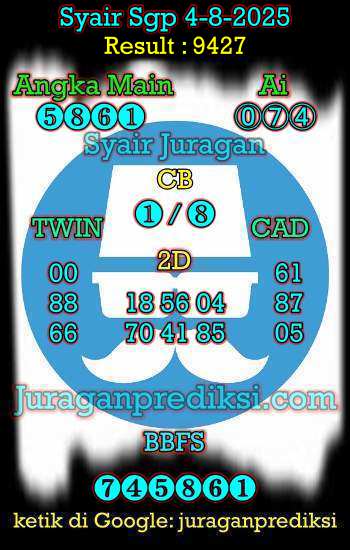 prediksi sgp 4 agustus 2025, syair sgp hari ini senin 4-8-2025, prediksi syair singapore 4 agustus 2025, prediksi sgp jp jitu dan akurat