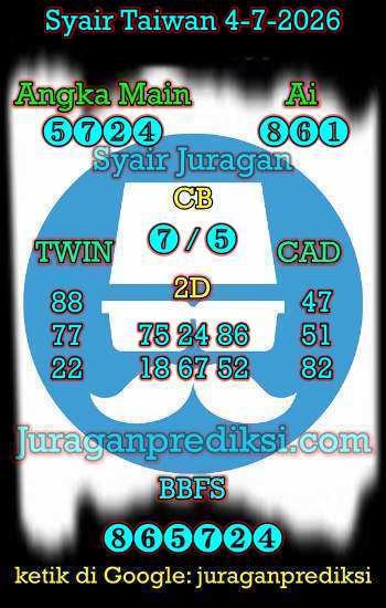 prediksi taiwan 4 juli 2026, syair taiwan hari ini sabtu 4-7-2026, angka keluar togel taiwan, toto jitu taiwan 4 juli 2026 akurat