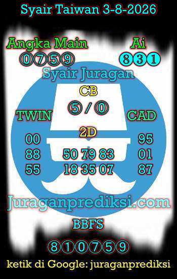 prediksi taiwan 3 agustus 2026, syair taiwan hari ini Senin 3-8-2026, angka keluar togel taiwan, toto jitu taiwan 3 agustus 2026 akurat